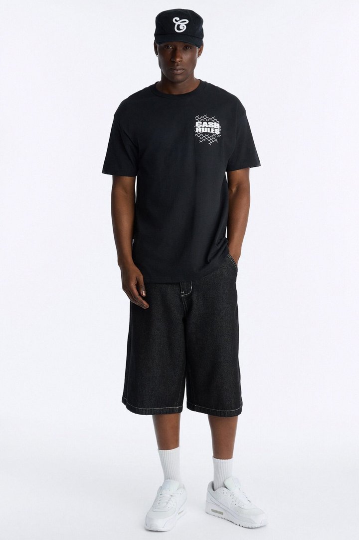 Cash Rules Oversized Short Sleeve Tee - Black