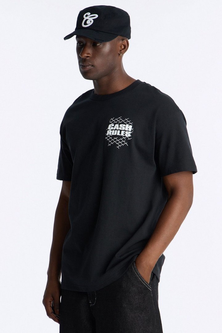 Cash Rules Oversized Short Sleeve Tee - Black