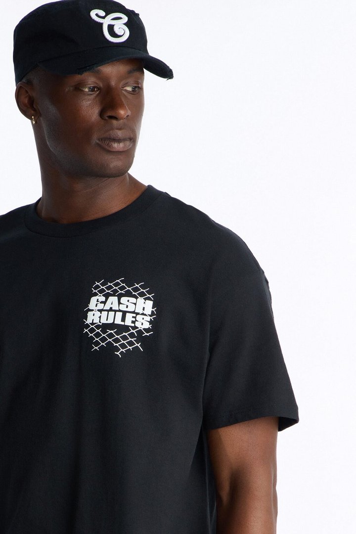 Cash Rules Oversized Short Sleeve Tee - Black