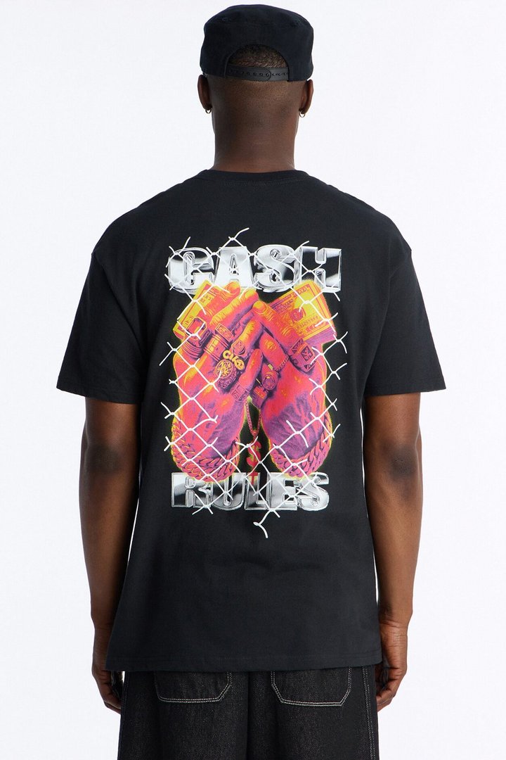 Cash Rules Oversized Short Sleeve Tee - Black