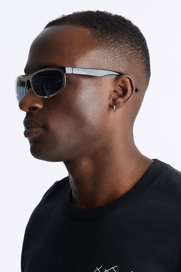 Spare Change Round Sunglasses - Silver/Black