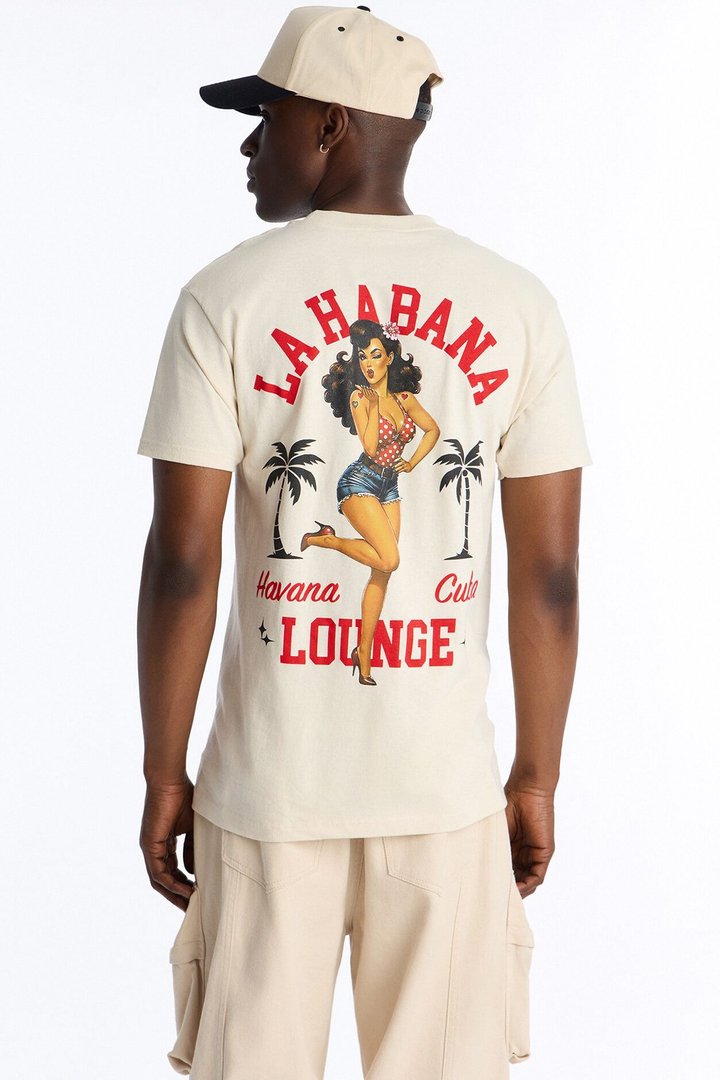 La Habana Lounge Short Sleeve Tee - Off White