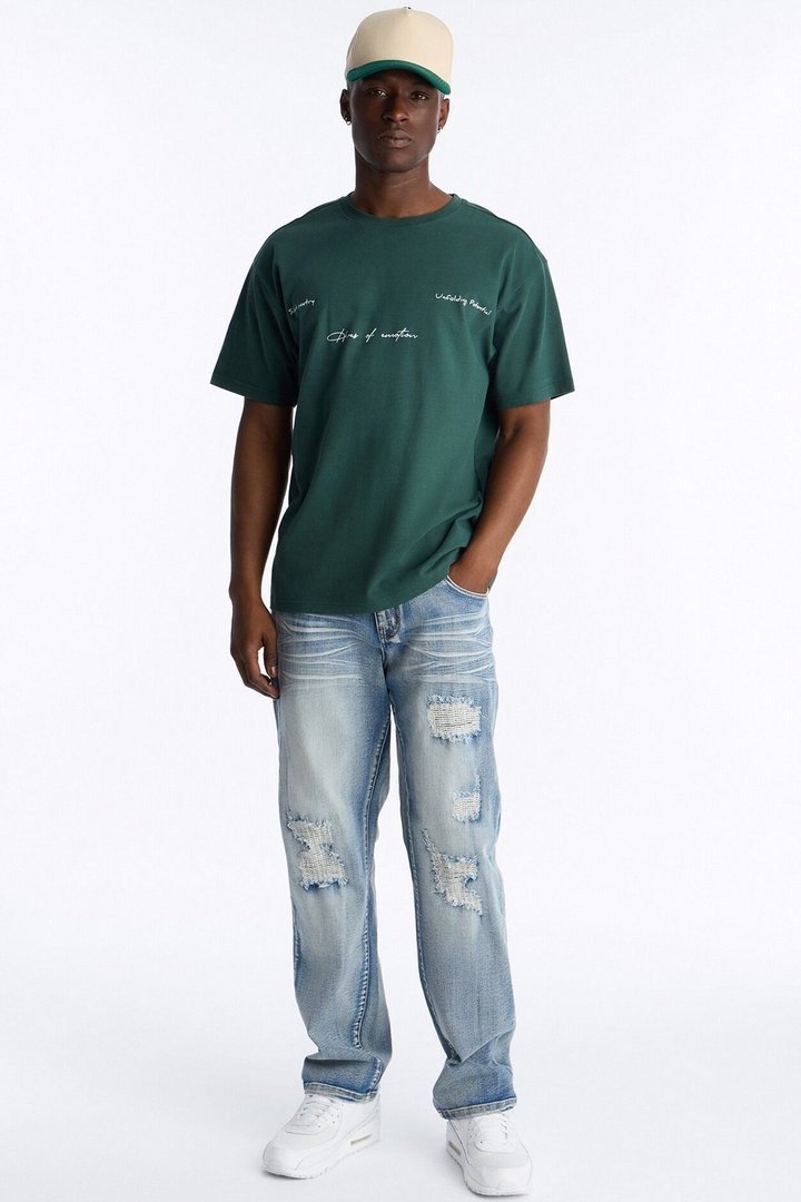 Unfolding Potential Heavy Weight Short Sleeve Tee - Green