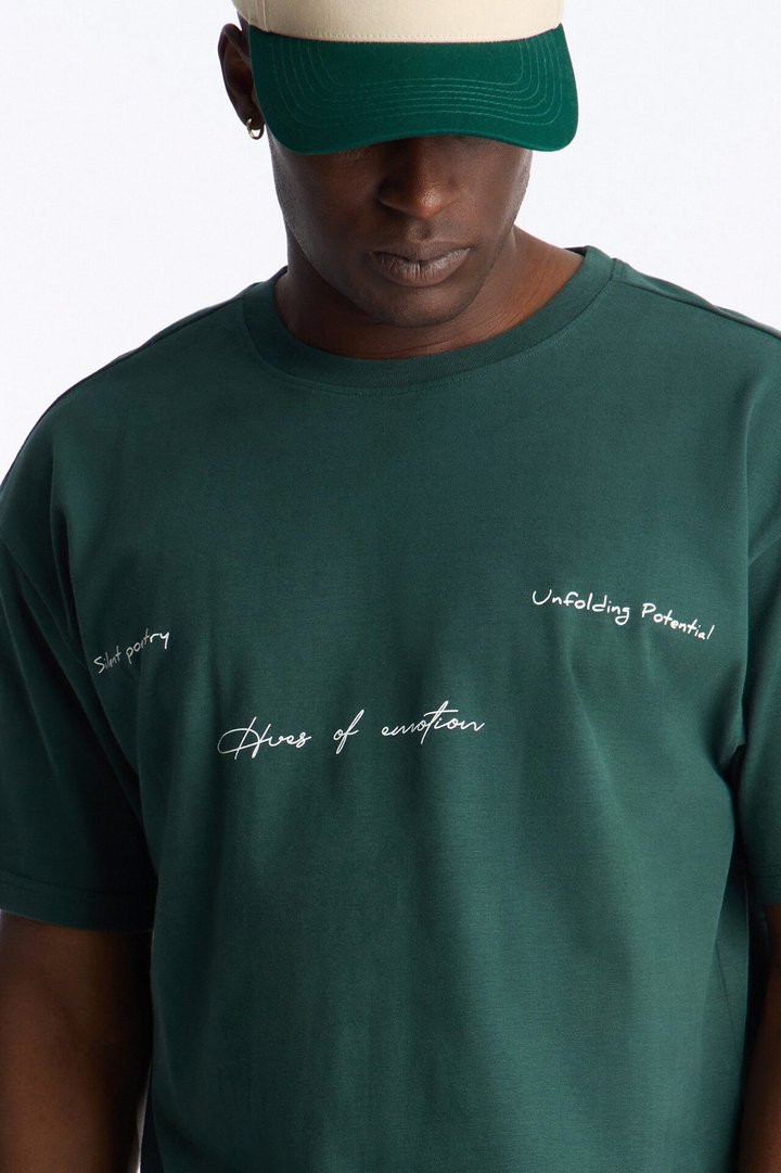 Unfolding Potential Heavy Weight Short Sleeve Tee - Green