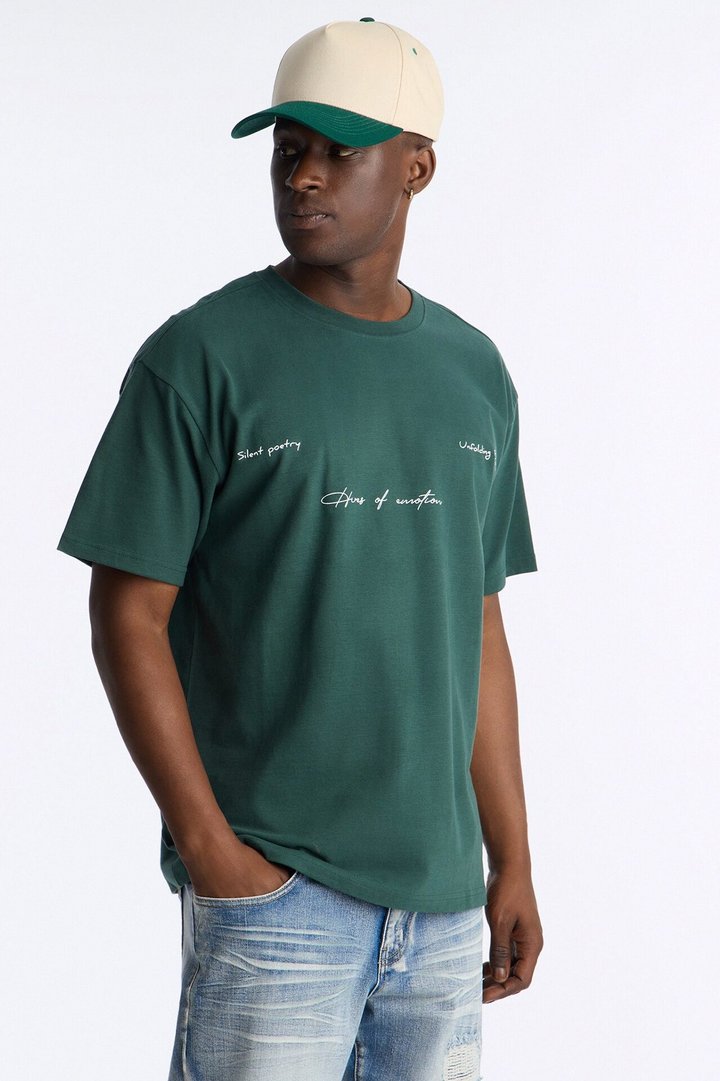 Unfolding Potential Heavy Weight Short Sleeve Tee - Green