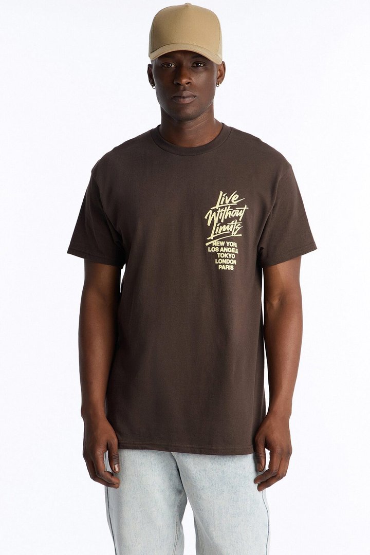 Limitless State Of Mind Oversized Short Sleeve Tee - Brown