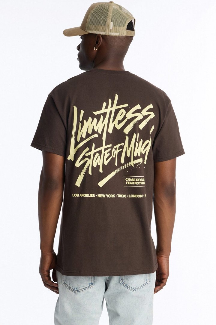 Limitless State Of Mind Oversized Short Sleeve Tee - Brown