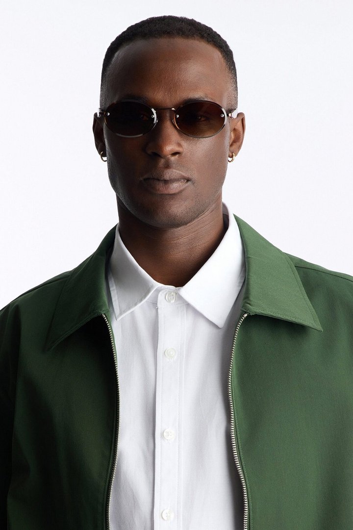 Watch Your Back Circular Sunglasses - Brown