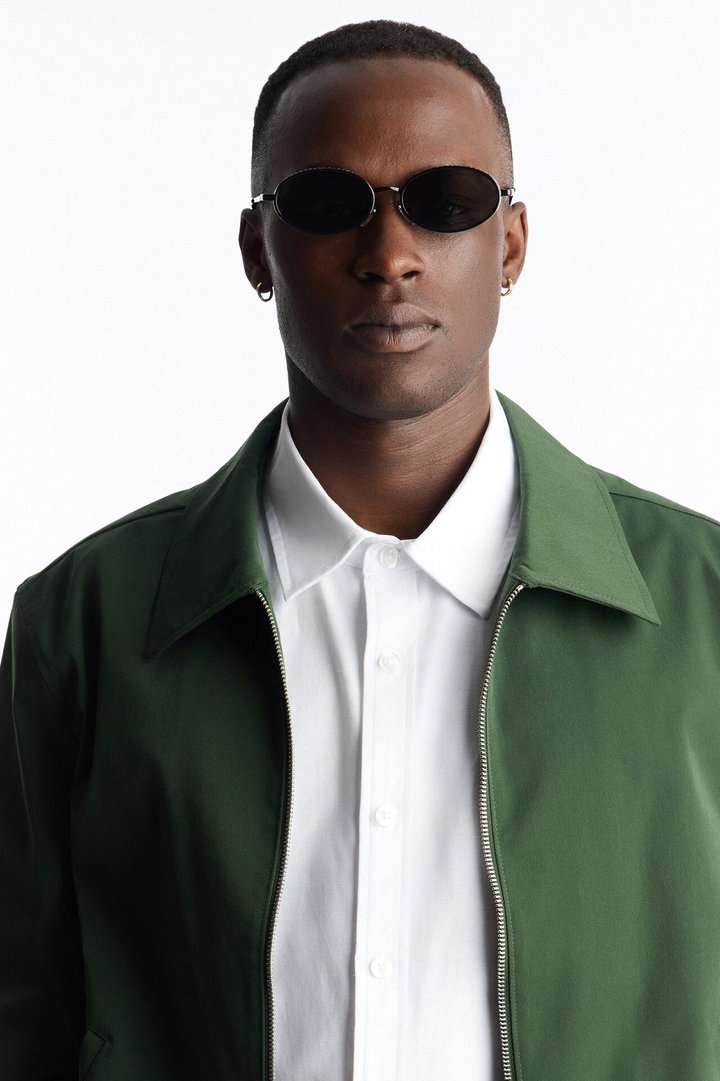 Revived Rhinestone Circular Sunglasses - Black