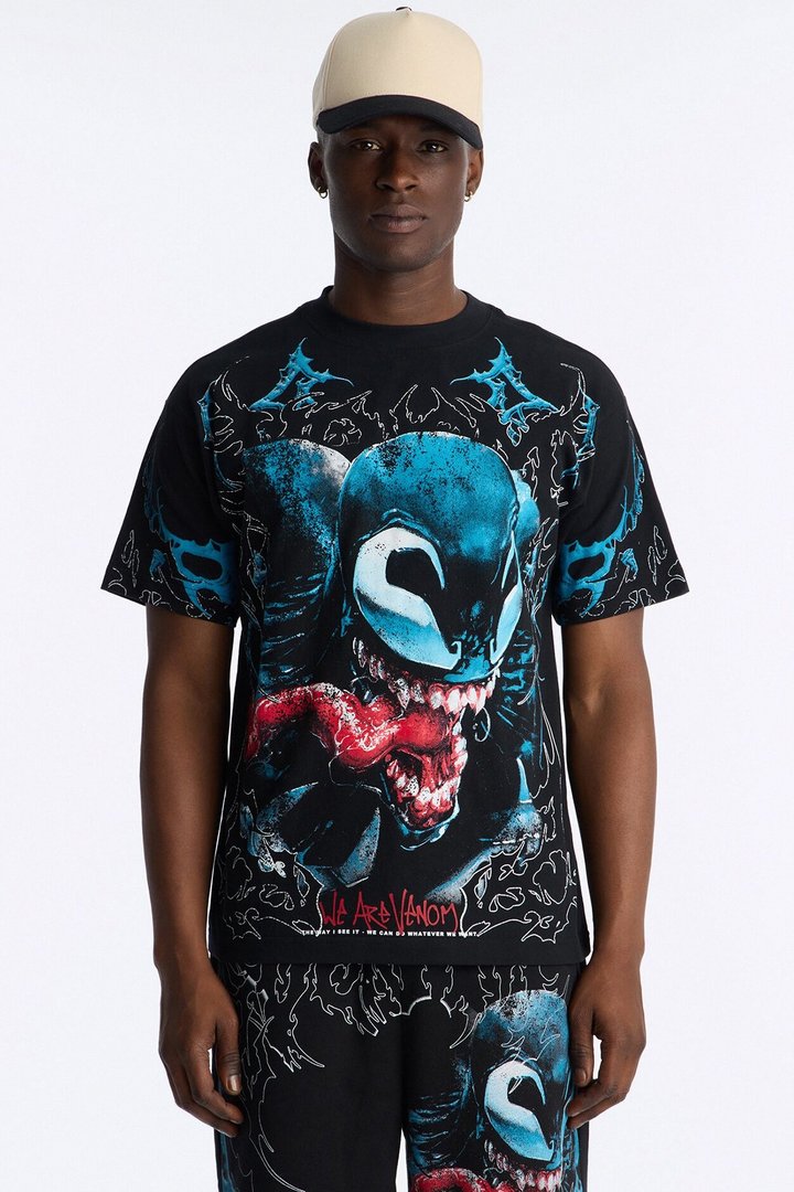 Venom Heavy Weight Boxy Short Sleeve Tee - Black