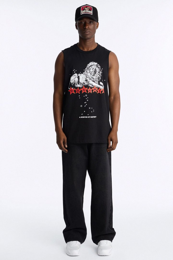Hunters Of Destiny Oversized Muscle Tank - Black