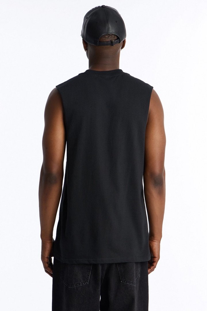 Cherry Hills Oversized Muscle Tee - Black