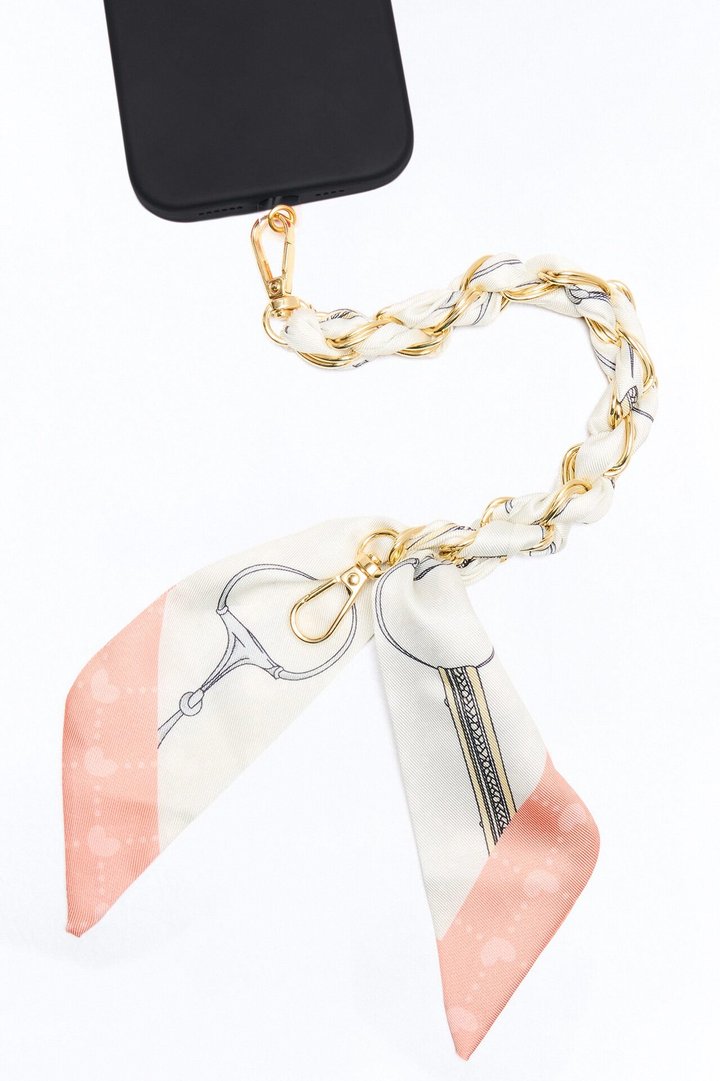 Hold Me Gently Phone Scarf Wristlet - Ivory/combo