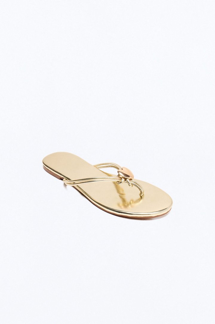 Ori Hardware Flip Flops - Gold