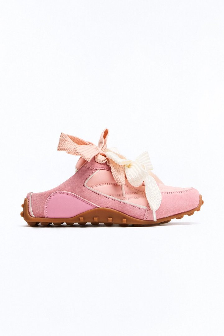 Winny Double Lace Slip On Sneakers - Blush