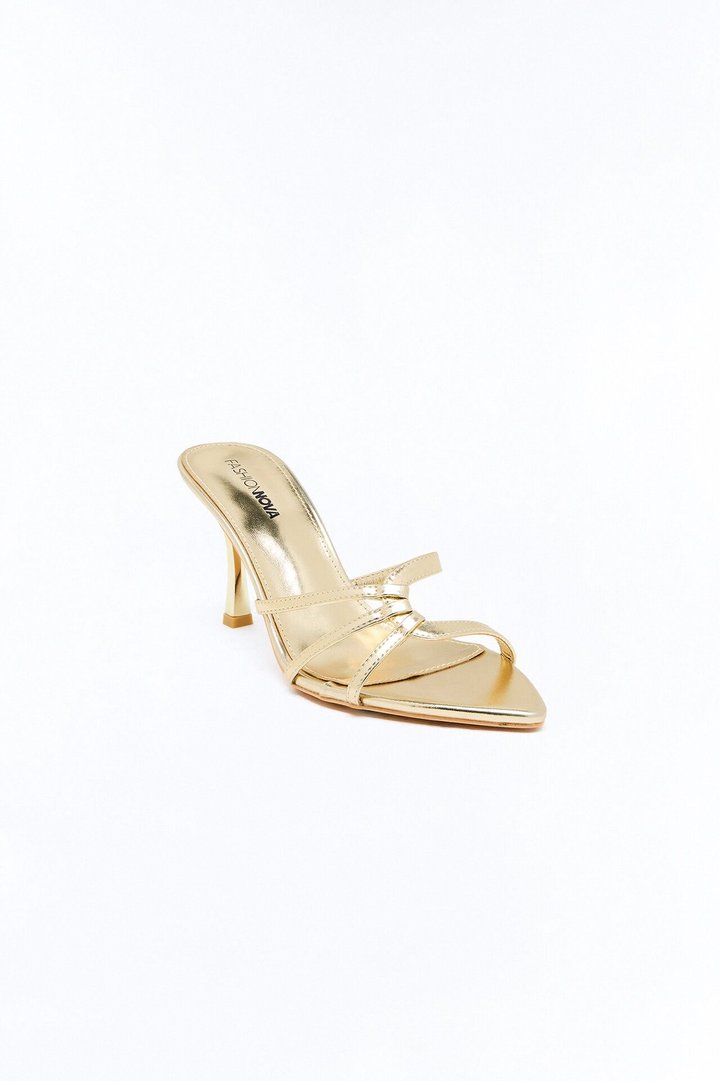 Tinashe Metallic Heels - Gold