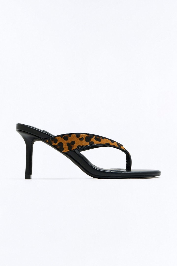 That’s the One Animal Thong Heels - Black/Brown