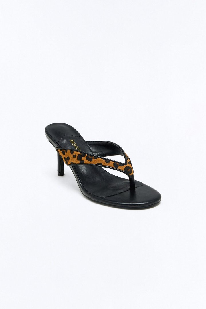 That’s the One Animal Thong Heels - Black/Brown