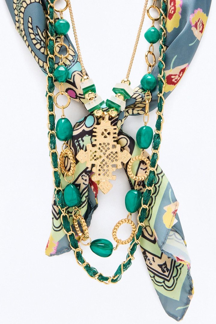 She's A Free Spirit Scarf Necklace - Multi Color