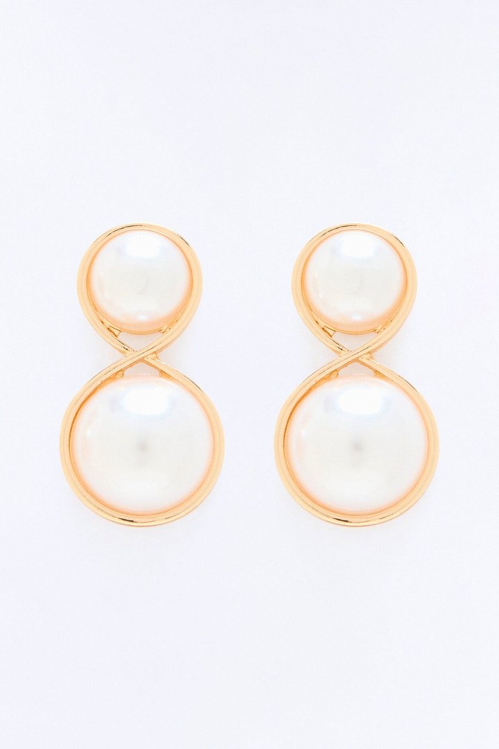 Yvette Pearl Drop Earrings - Gold