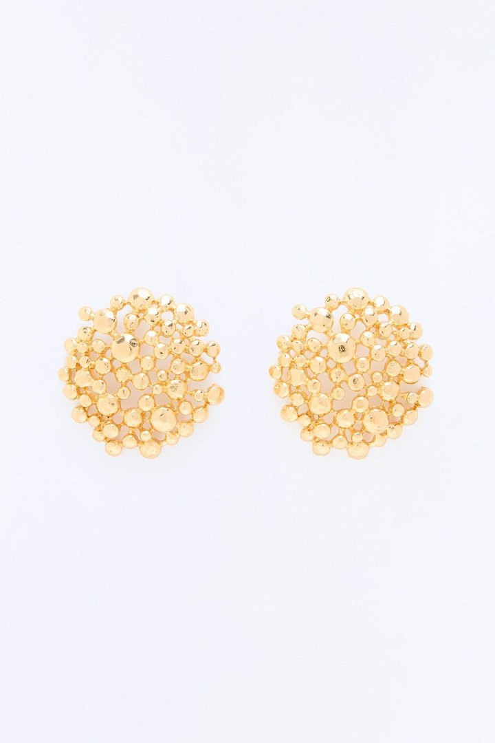 Watch It Go Stud Earrings - Gold