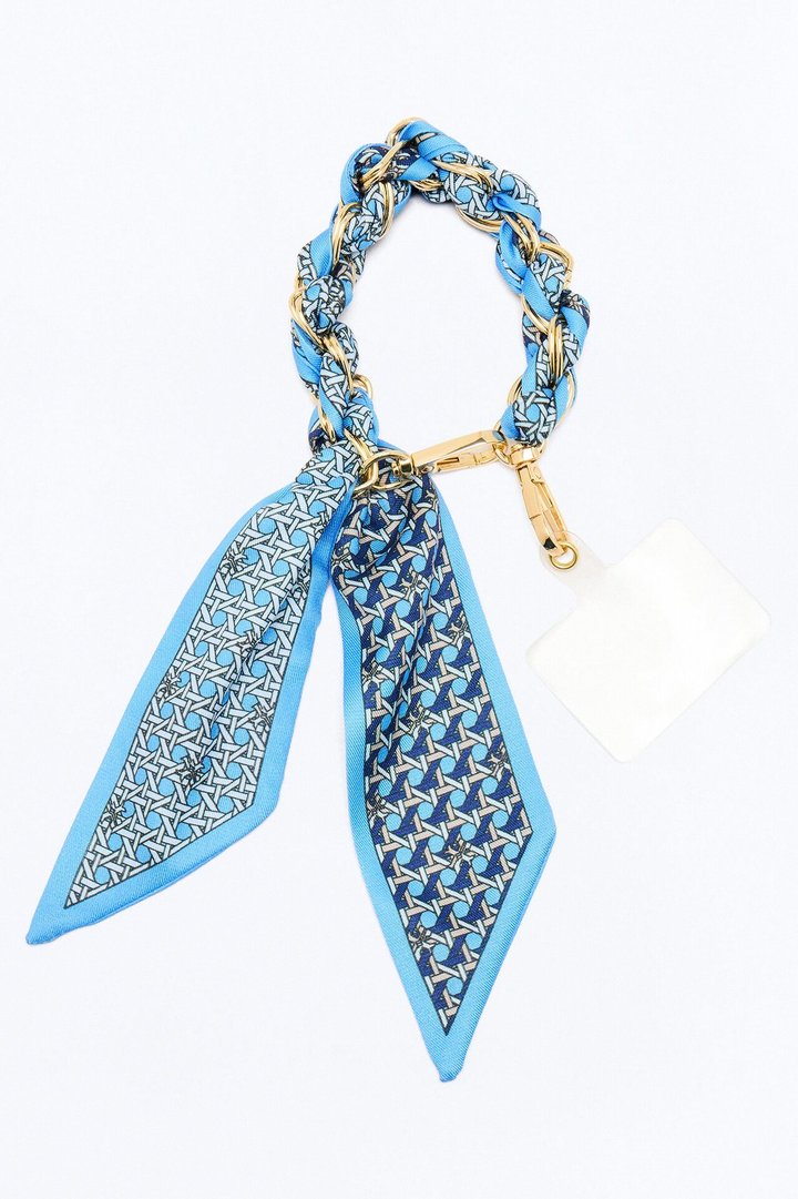 By The Water Phone Scarf Wristlet - Blue/combo