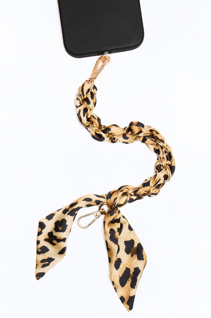 Wild Catch Phone Scarf Wristlet - Leopard