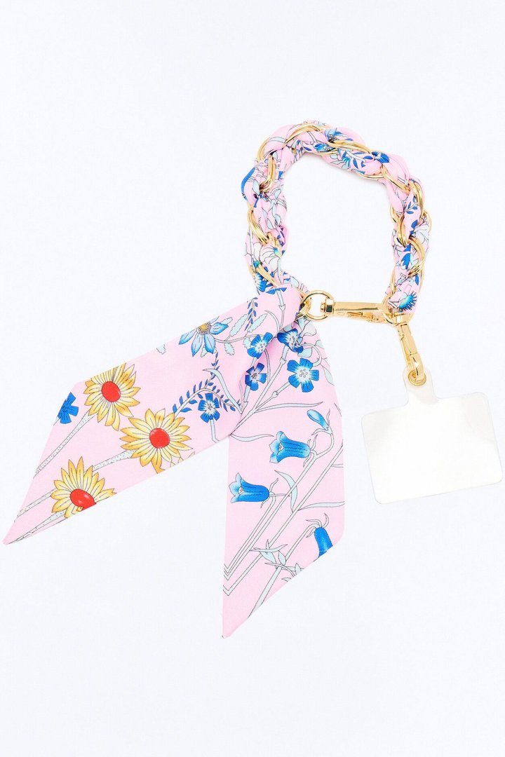 Spring Bloom Phone Scarf Wristlet - Pink/combo