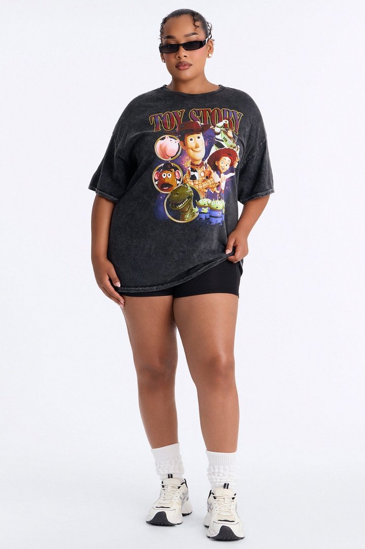 Toy Story Throwback Washed Tee - Black Wash