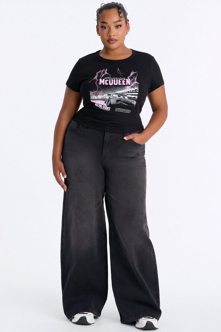 Cars Pink Lightening Baby Tee - Black