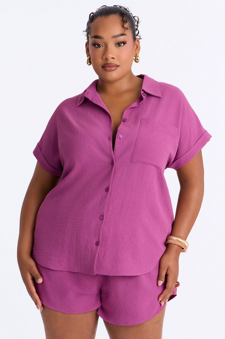 Hot Summer Short Set - Plum