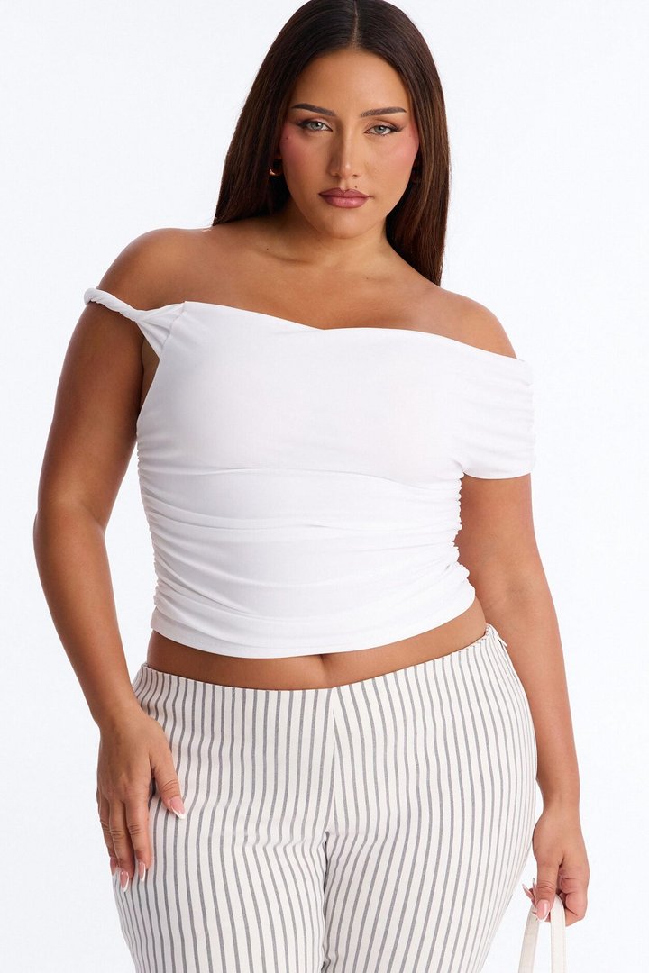 Blind Date One Shoulder Top - White