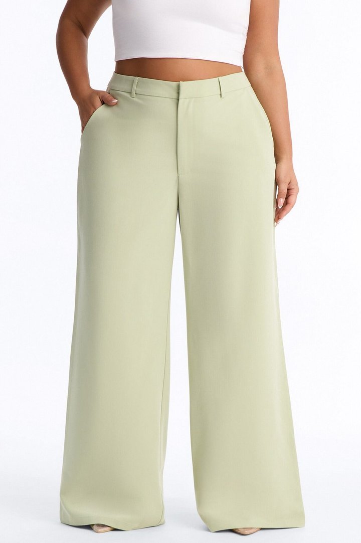 Miss Fabulous Straight Leg Trouser - Sage