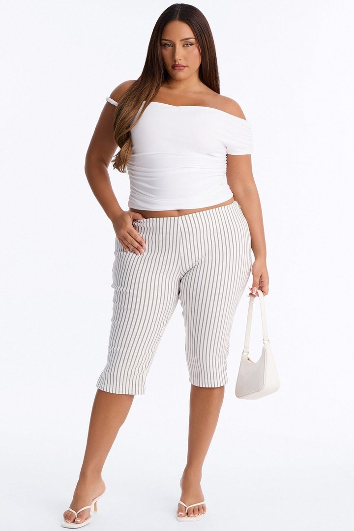 Sailor's Sweetheart Skinny Printed Capri Pant - White/combo