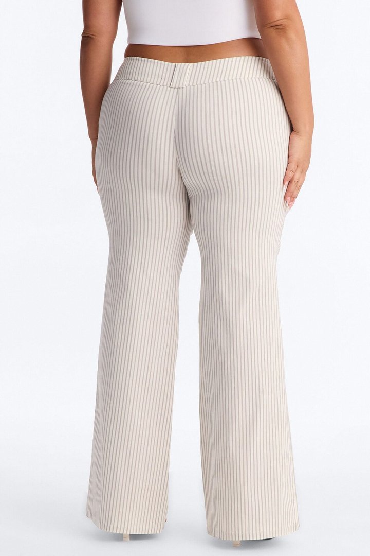 Elle Low Rise Straight Leg Pant - Ivory/combo