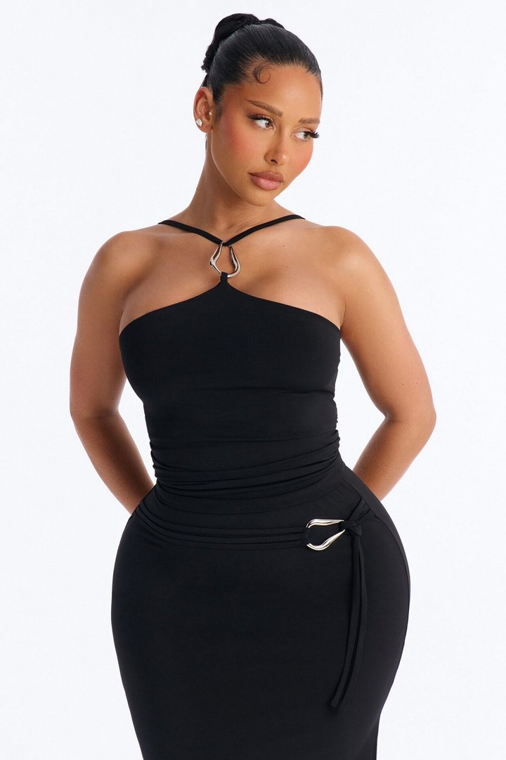 Teresa Maxi Skirt Set - Black