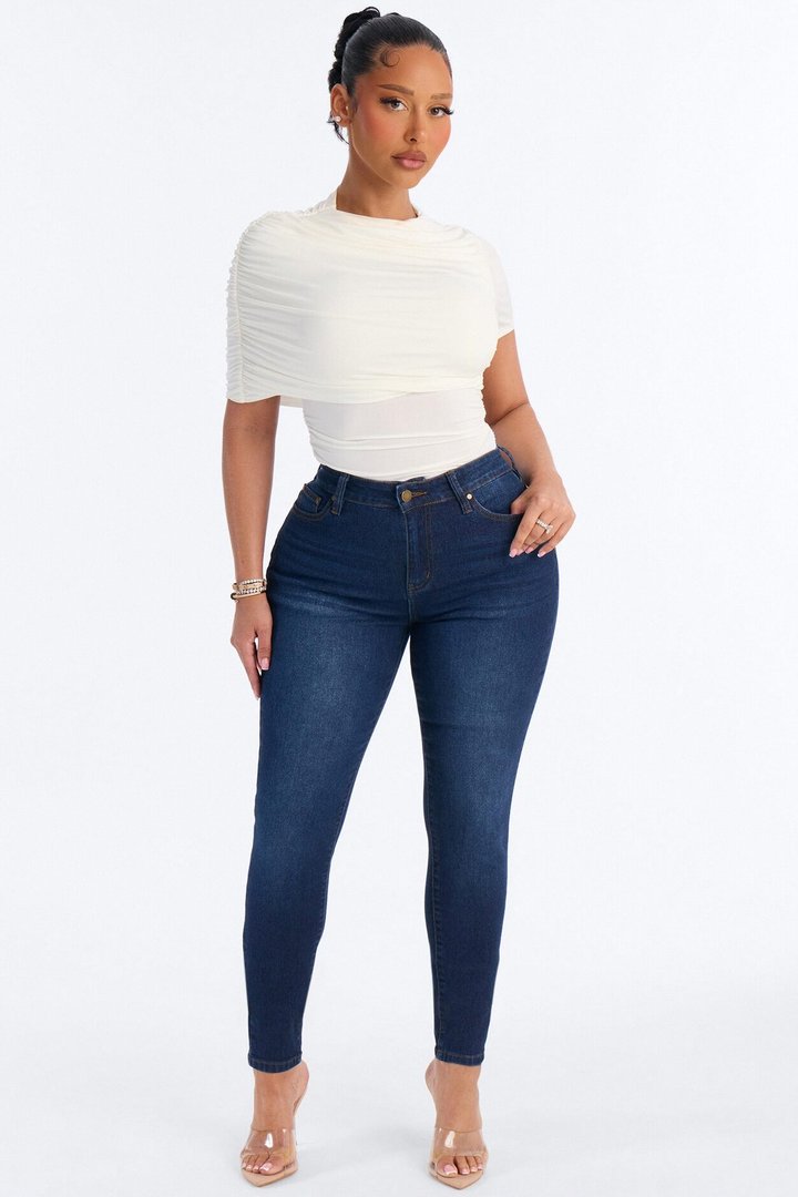 Tall She's Fire Stretch Skinny Jeans - Dark Wash