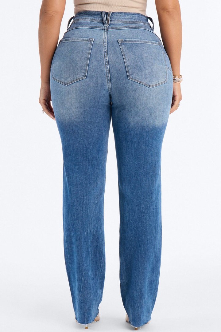 Truly Iconic Curvy Stretch Straight Leg Jeans - Dark Wash
