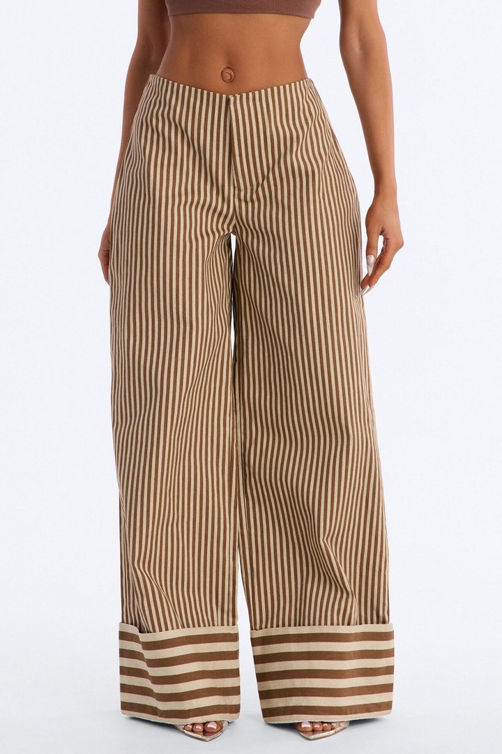 Jameson Striped Pant - Brown/combo