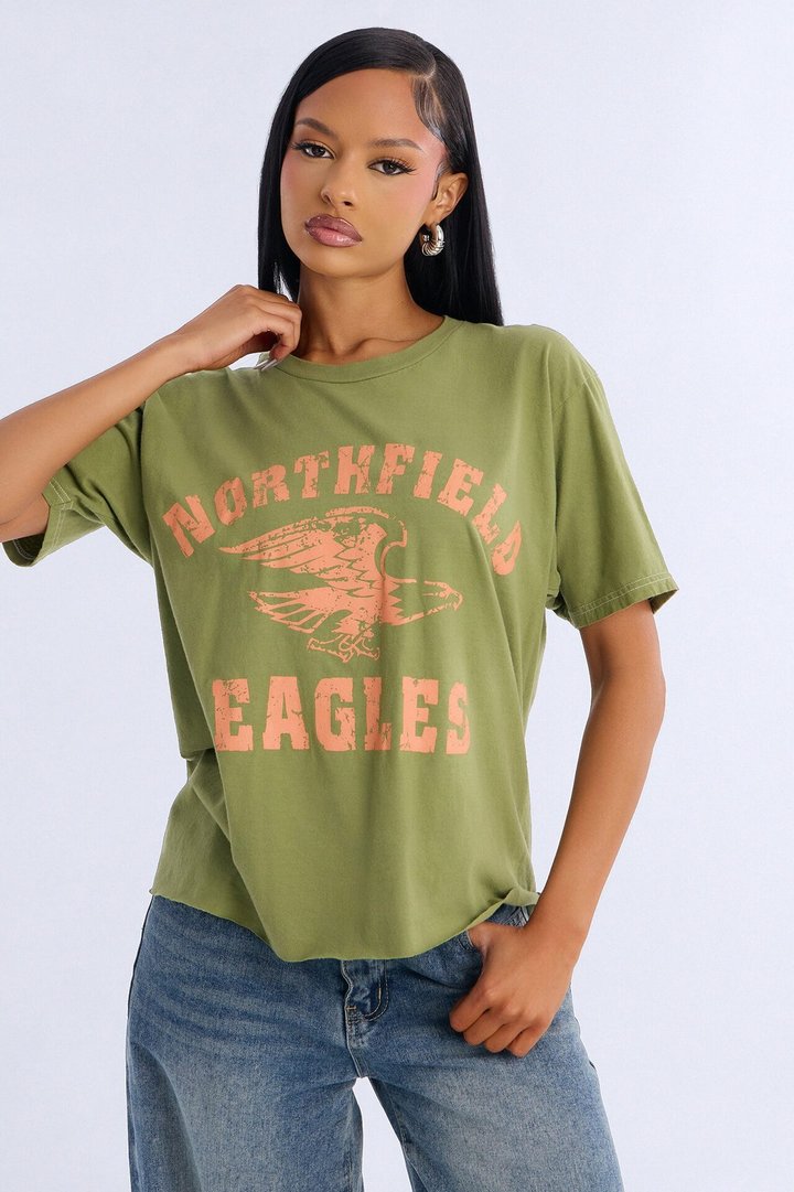 Eagles Athletic Oversized Tee - Olive