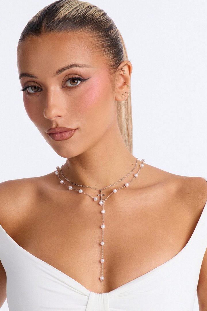Dainty Diosa Lariat Necklace - Silver