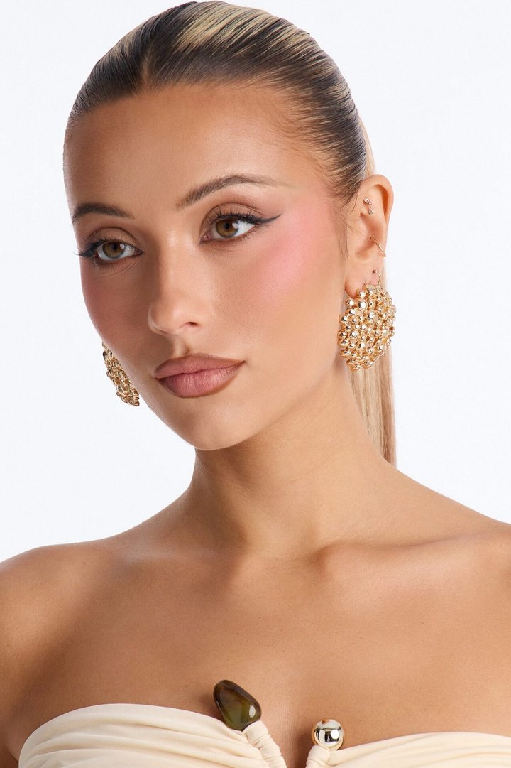 Watch It Go Stud Earrings - Gold