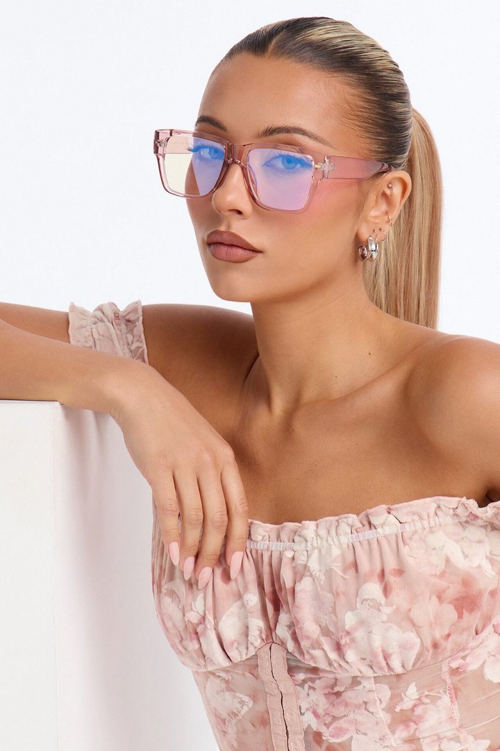 Slay The Hallways Blue Light Glasses - Pink