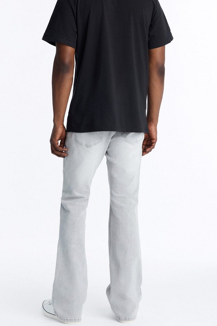 Dreamy Stacked Slim Flare Jeans - Grey