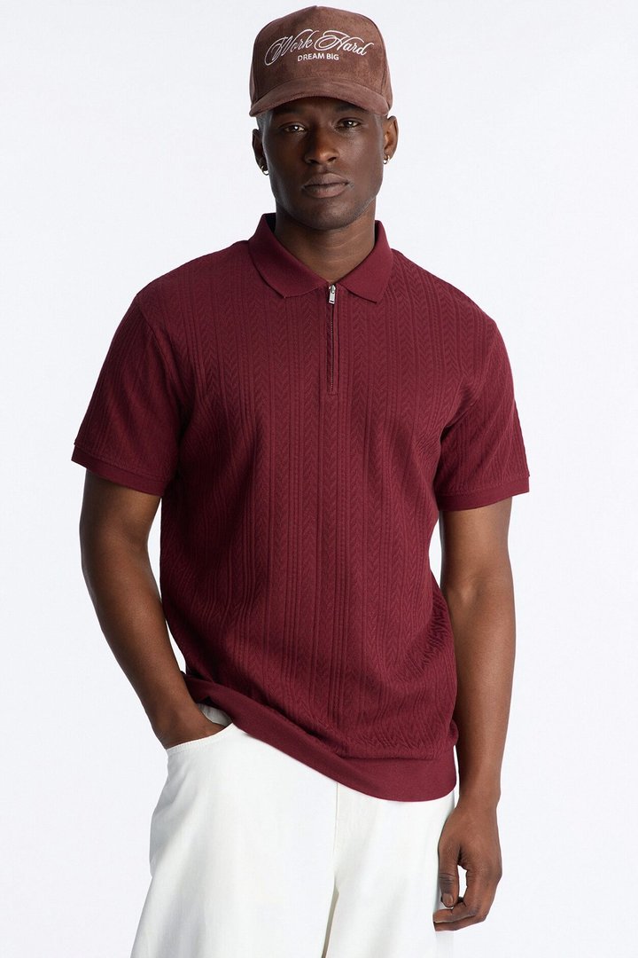 Fairway Short Sleeve Polo - Wine
