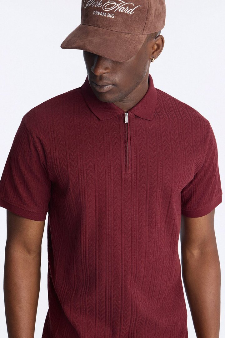 Fairway Short Sleeve Polo - Wine