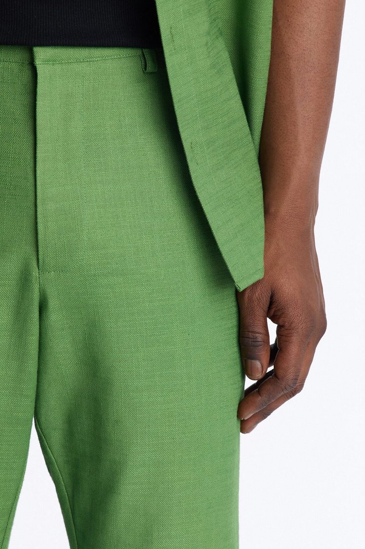 Slim Flare Sunward Coast Linen Pant - Green