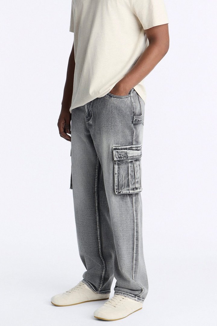 Chill Straight Cargo Jean - Grey