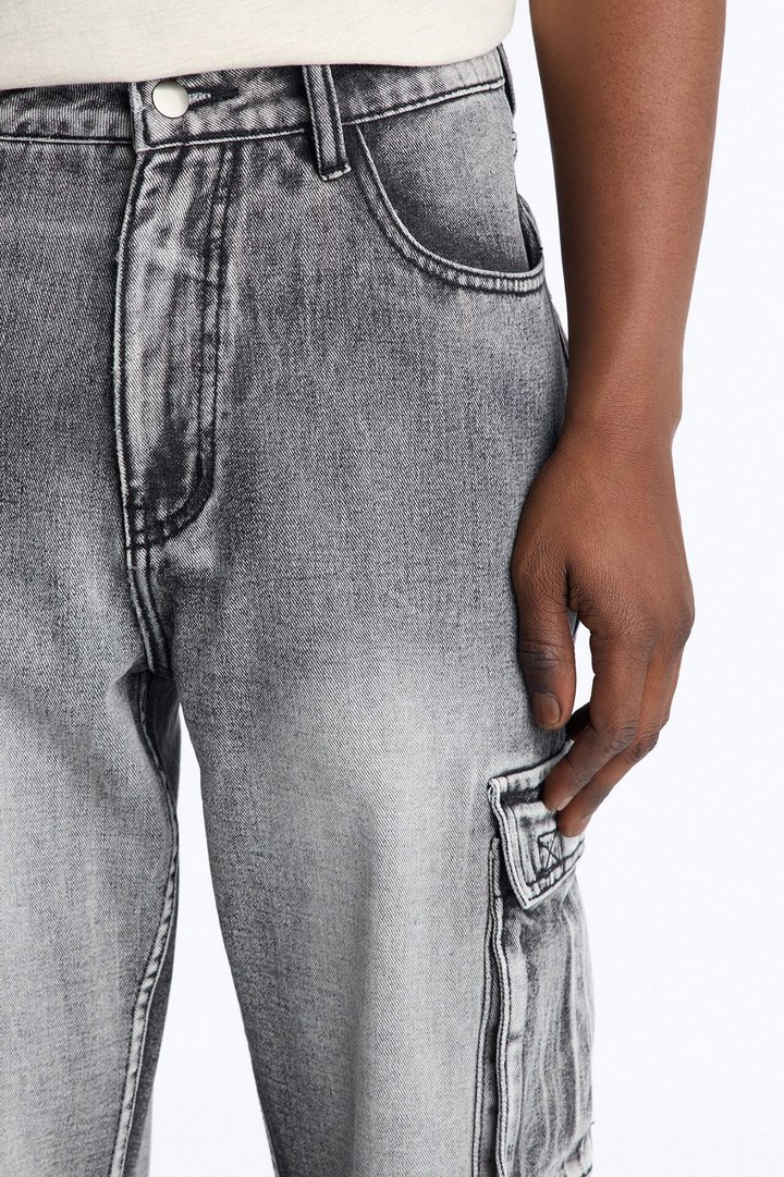 Chill Straight Cargo Jean - Grey