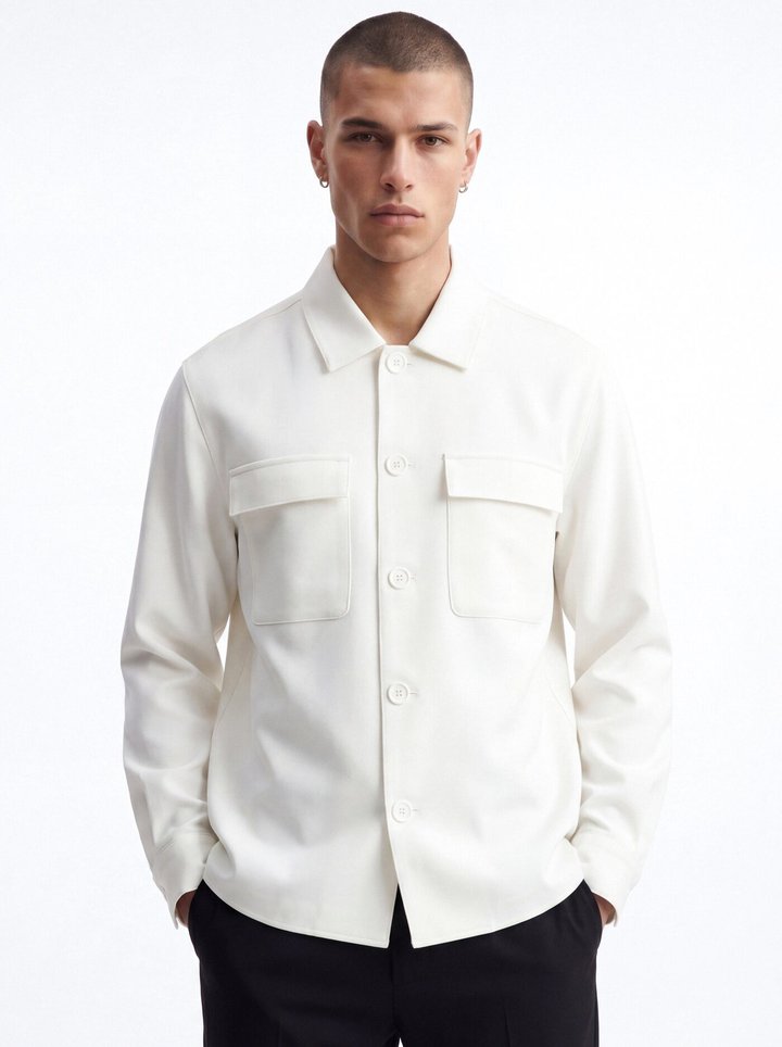 Modern Essential Relaxed Overshirt - Off White